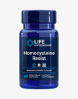 Life Extension Homocysteine Resist supplement – designed to support cardiovascular health and maintain healthy arteries. Contains 60 vegetarian capsules, gluten-free, non-GMO, and taken once daily.
