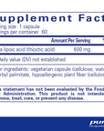 Alpha Lipoic Acid 600 mg. 60's
